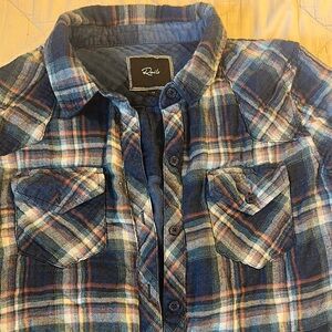 Rails Blue Plaid Button Down Shirt